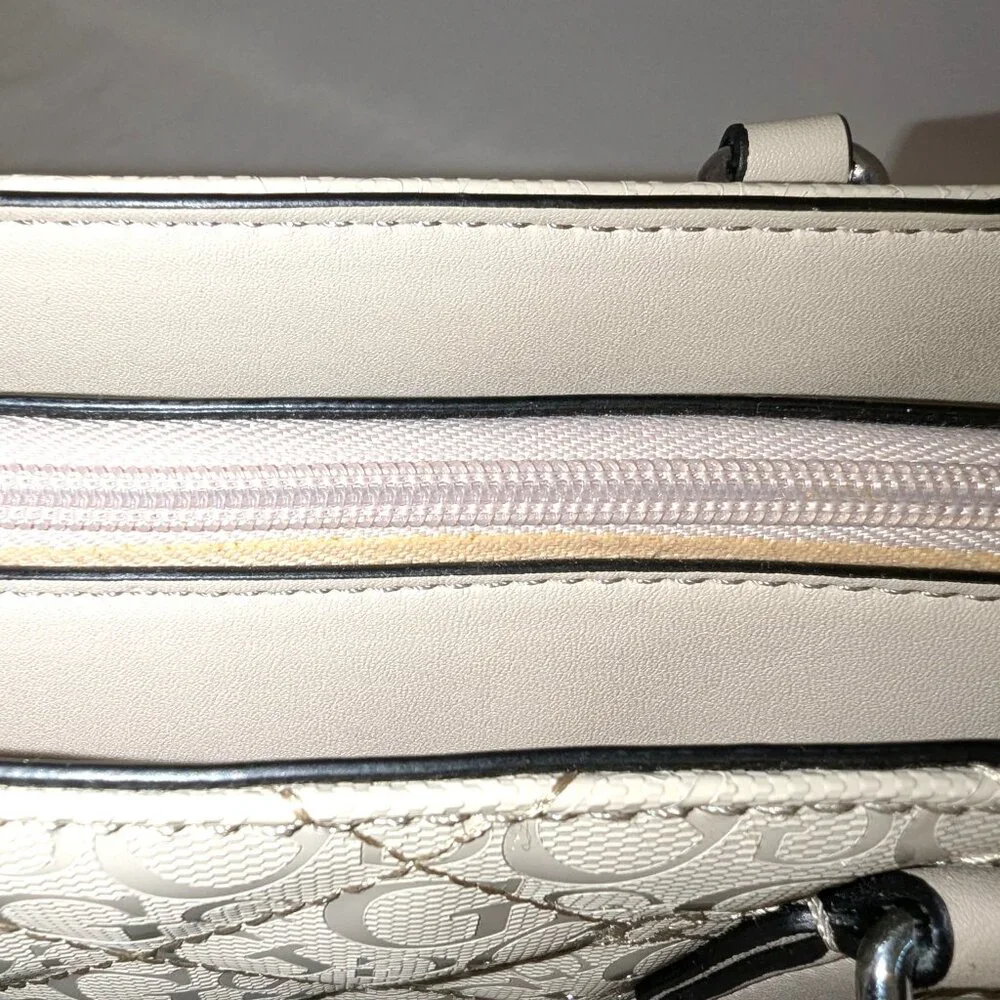 NWT Guess | Gretna Satchel Shoulder Bag Purse in Stone Cream Tan | One Size